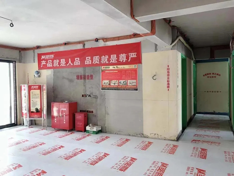 裝修工地施工現場形象保護，走進名匠裝飾裝修工地
